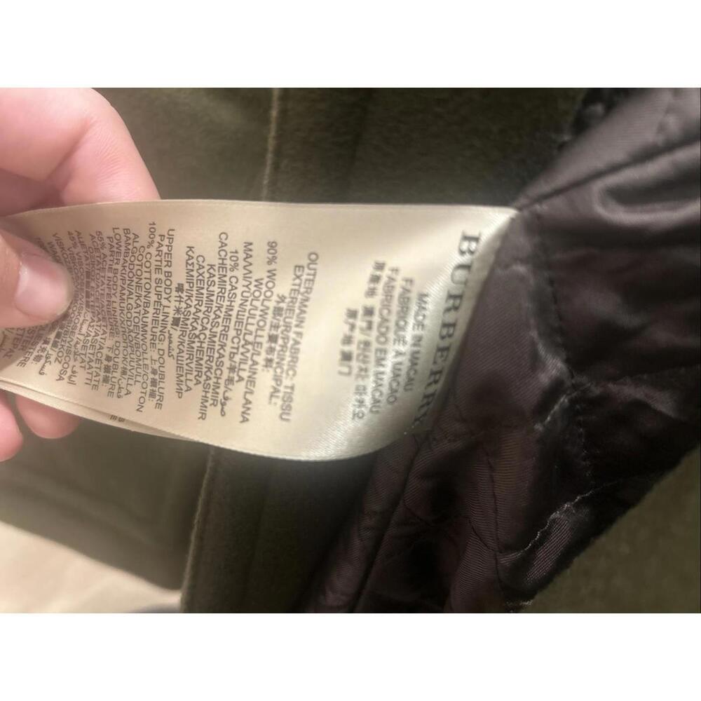 Burberry Brit Wool Olive Green Pea coat - Picture 4 of 9